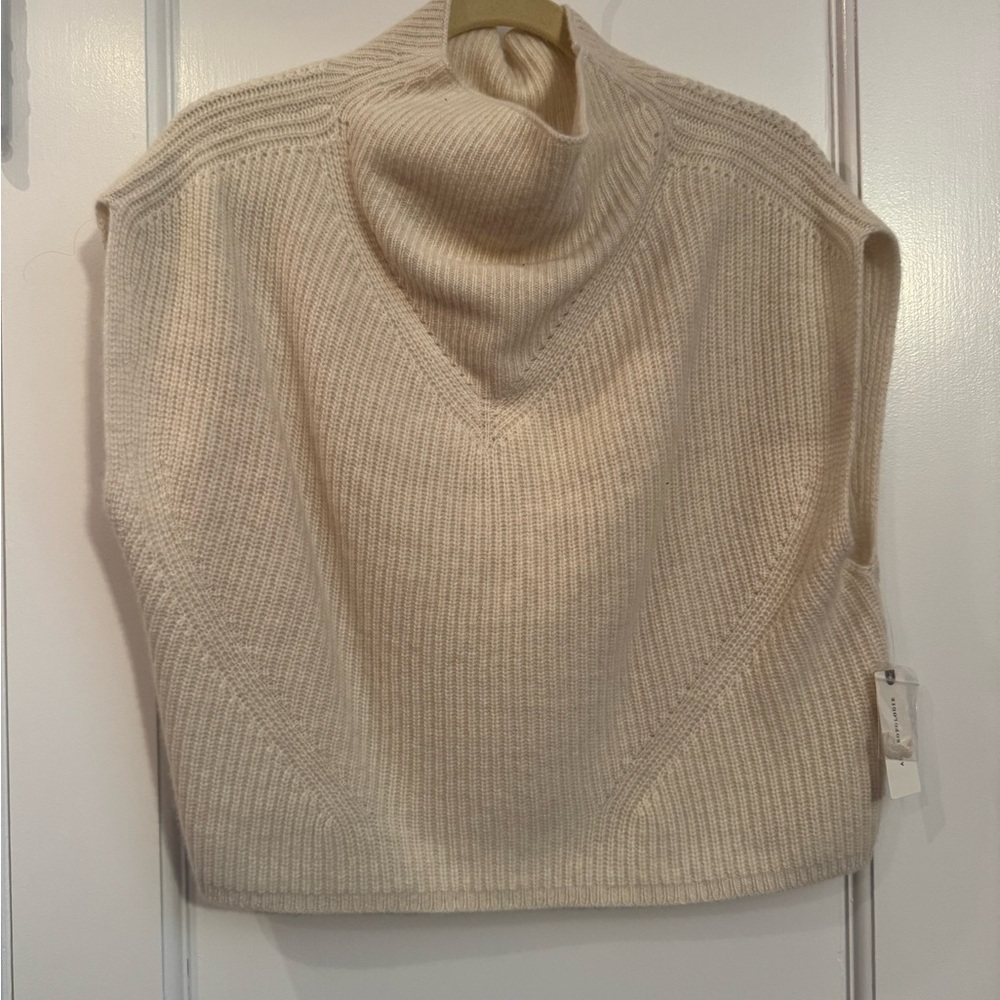 NWT Anthropologie Enza Cashmere Poncho Sweater Vest XS - Picture 3 of 6